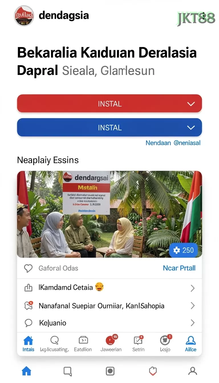 Cuplikan layar INDO777 — menu navigasi