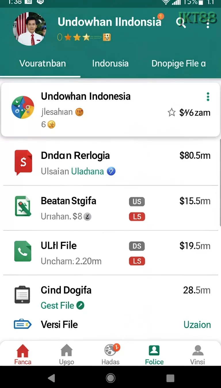 Cuplikan layar JKTGAME — pengaturan akun