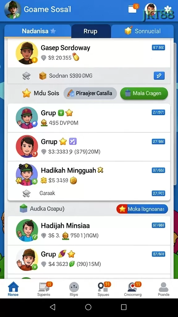 Cuplikan layar PISANGBET — menu navigasi