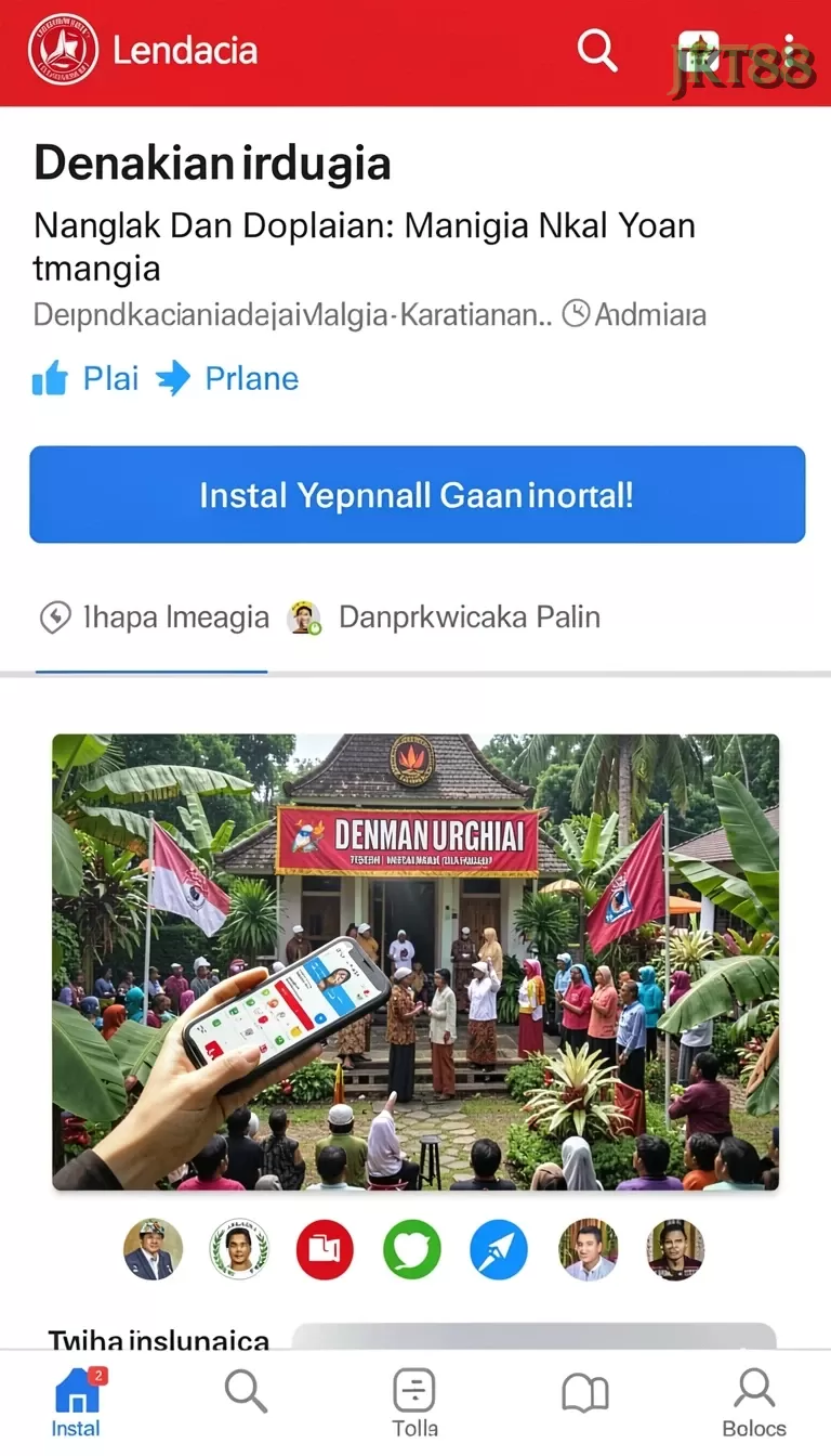 Cuplikan layar TKP188 — menu navigasi