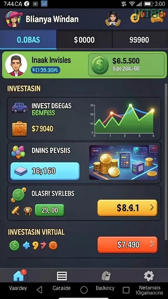 Cuplikan layar BINTANGPO — menu navigasi